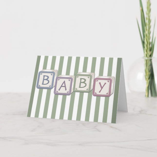 Baby Blocks Green Karte (Vorderseite)