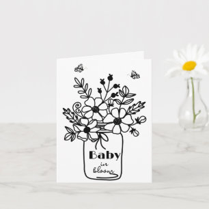 BABY BLOOM SCHWARZ & WEISS DIGITAL DOWNLOAD EINLAD KARTE