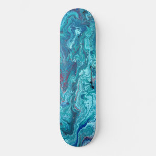 Baby Blue 2 Blue Acrylic Abstrakt Skateboard Deck