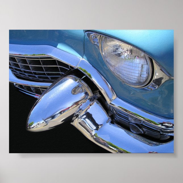 Baby Blue 55 Cadillac Poster (Vorne)