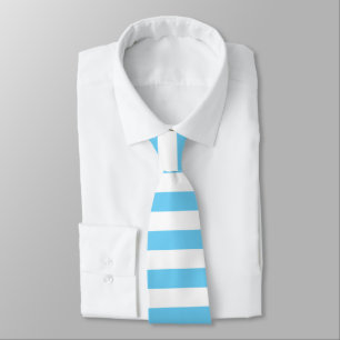 Baby Blue and White Stripe Krawatte
