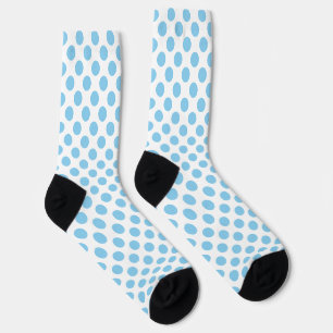 Baby Blue auf weißen Polka Docks Socken