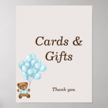 Baby Blue Bear Baby Baby Dusche Custom Schild