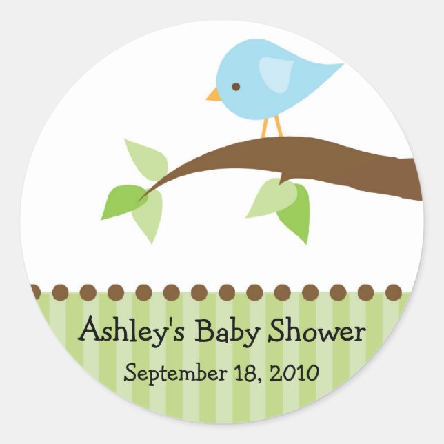Baby Blue Bird Baby Shocker Runder Aufkleber (Vorderseite)