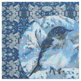 Baby Blue Bird Fabric Stoff