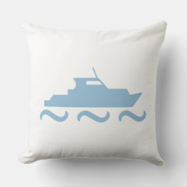 Baby Blue Boat Kissen