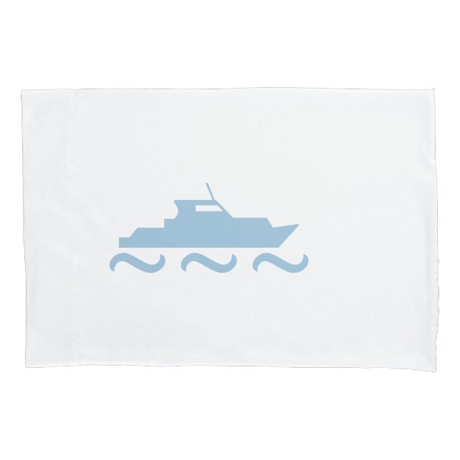 Baby Blue Boat Kissenbezug (Vorderseite-Links)