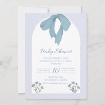 Baby Blue Bow Baby Dusche