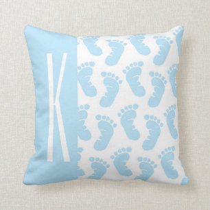 Baby Blue, Boy Baby Feet Kissen