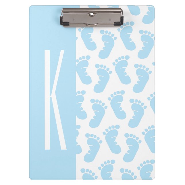 Baby Blue, Boy Baby Feet Klemmbrett (Vorderseite)