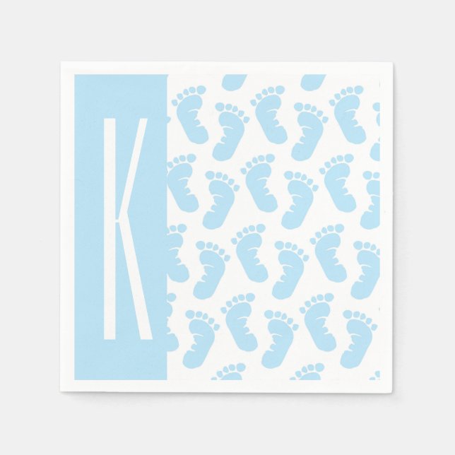 Baby Blue, Boy Baby Feet Serviette (Vorderseite)