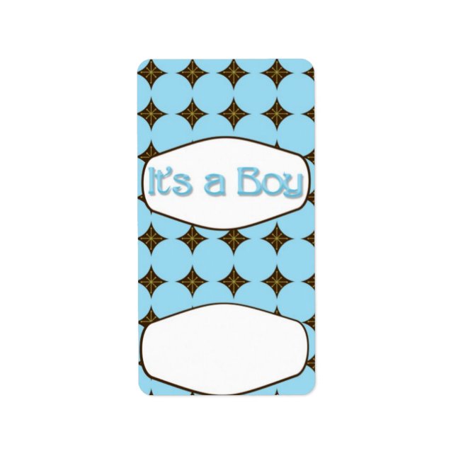Baby Blue Boy Hersheys Miniatur Bonbonverpackung B Adressaufkleber (Vorne)