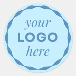 Baby Blue Business Logo Skalierte Circle Aufkleber