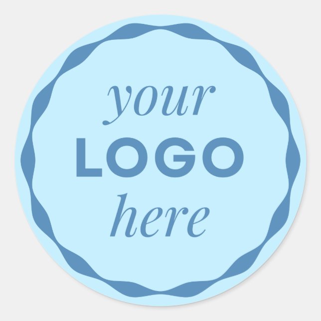 Baby Blue Business Logo Skalierte Circle Aufkleber (Vorderseite)