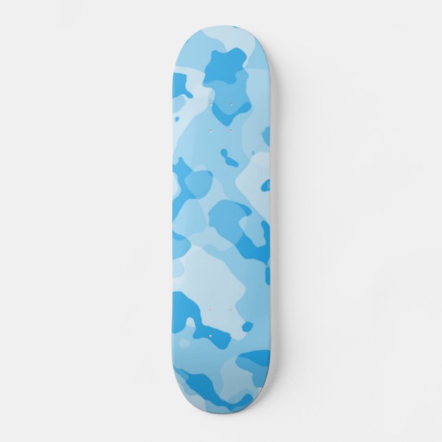 Baby Blue Camouflage; Camouflage Skateboard (Vorderseite)