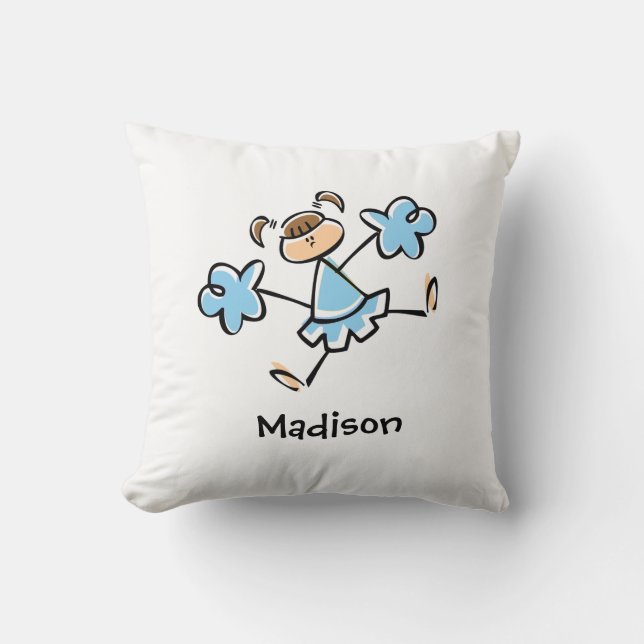 Baby Blue Cheerleader Kissen (Vorderseite)