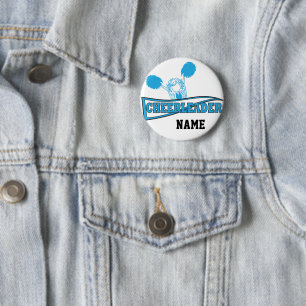 Baby Blue Cheerleader Personalisiere Button