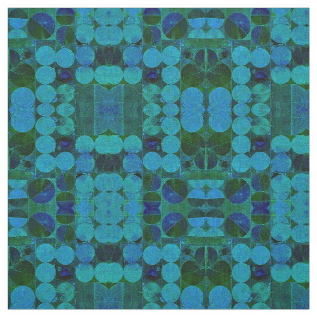 Baby Blue Circles 369 Abstrakte Fabric Stoff (Muster)