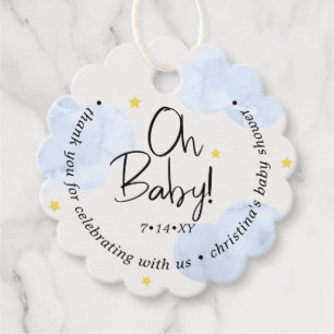 Baby Blue Clouds Oh Baby Danke Geschenkanhänger