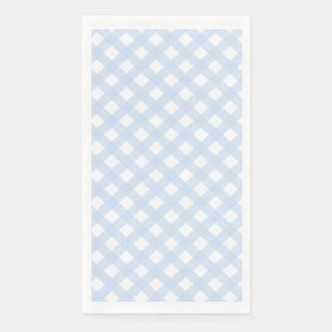 Baby Blue Country Style Gingham Pattern Serviette