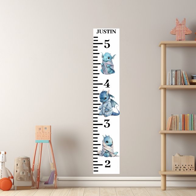 Baby Blue Dragon Watercolor Growth Chart Poster (Von Creator hochgeladen)