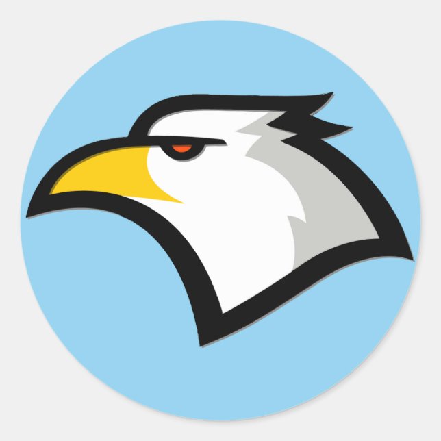 Baby Blue Eagle Runder Aufkleber (Vorderseite)