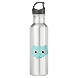 Baby Blue Elephant Zeichnend Edelstahlflasche