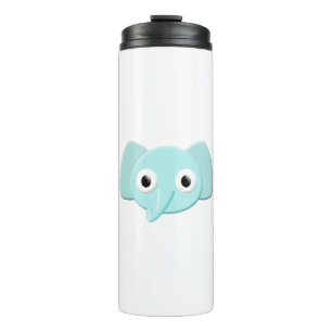 Baby Blue Elephant Zeichnend Thermosbecher