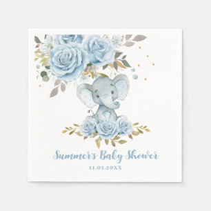 Baby Blue Floral Niedlich Elephant Boy Baby Dusche Serviette