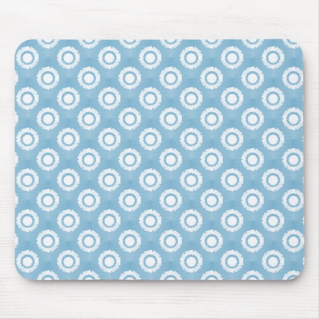 Baby Blue Funky Blume Mousepad (Vorne)