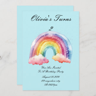 Baby Blue Geburtstagsfeier Einladung