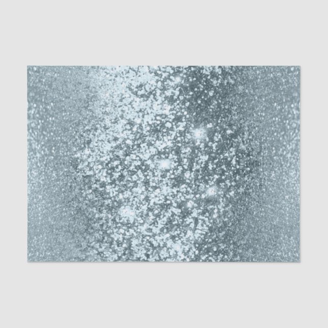 Baby Blue Glitzer Hintergrund Seidenpapier (Vorderseite)