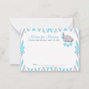Baby Blue & Grey Elephant Baby shower Sm - Conseil