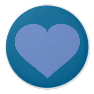 Baby Blue Heart Keramikknauf