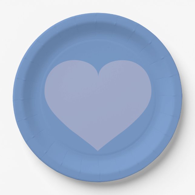 Baby Blue Heart  Pappteller (Vorderseite)