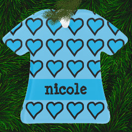 Baby Blue Hearts Ornament