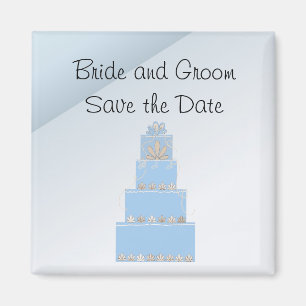 Baby Blue Hochzeitstorte Magnet