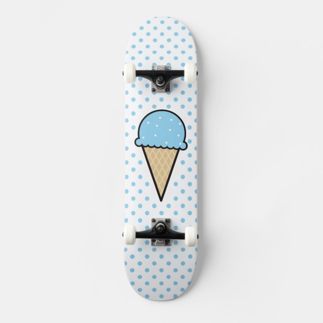 Baby Blue Ice Creme Cone Skateboard (Vorderseite)