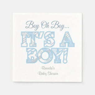 Baby Blue Kariert Baby Dusche Napkins Serviette
