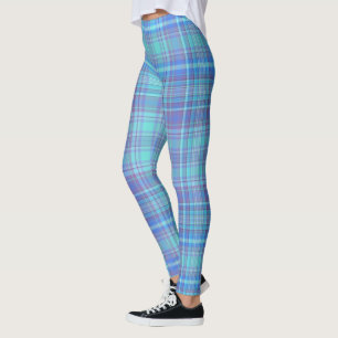 Baby Blue Kariert, Damen Leggings