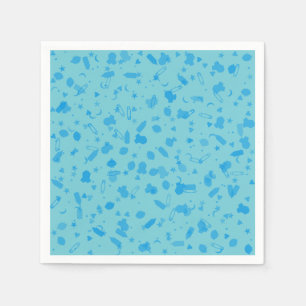 Baby Blue Konfetti Taufe Namensgebung Serviette