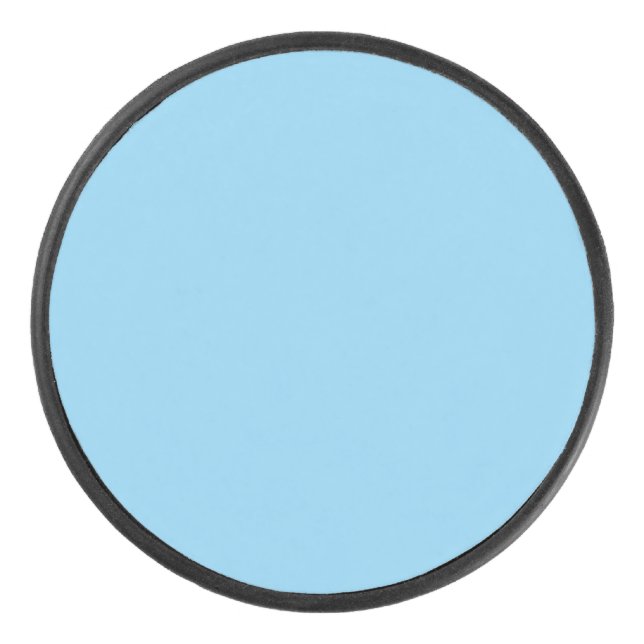 Baby Blue, Light Blue, solid, schlicht Blue, Eishockey Puck (Vorderseite)