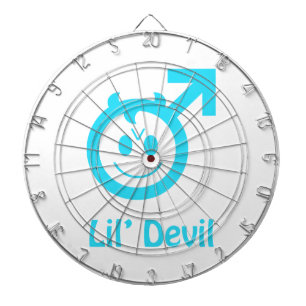 Baby Blue Lil Devil Male Symbol Dartscheibe