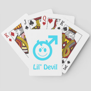 Baby Blue Lil Devil Männliches Symbol Spielkarten
