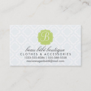 Baby Blue marokkanische Trellis Quatrefoil Persona Visitenkarte