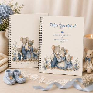 Baby Blue Maus Familien-Schwangerschaftsjournal Notizbuch
