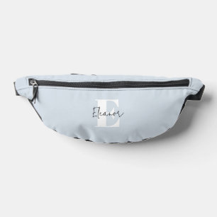 Baby Blue Modern Minimalistisch Mit Monogramm Bauchtasche