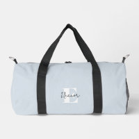Baby Blue Modern Minimalistisch Mit Monogramm
