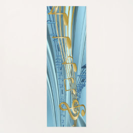  Baby blue Musical Notes Yogamatte