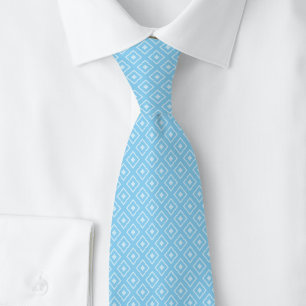 Baby Blue Notched Diamond Krawatte